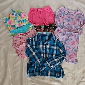 George Girl's Bundle Of 9 Pieces Dress, Shorts, Swimwear & Pajama 6X Pink
